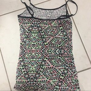 Arizona Jeans Pink/ Green Patterned Tank Top🌵 🍉